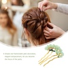 image:imageBeaupretty Jade Flower Hair Pin Chinese Hair Stick Jade Hairpin Retro Chignon Pin Traditional Classical Flower Hair Chopstick Hair Styling Accessories for Women Girls GreenGreen