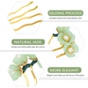 image:imageBeaupretty Jade Flower Hair Pin Chinese Hair Stick Jade Hairpin Retro Chignon Pin Traditional Classical Flower Hair Chopstick Hair Styling Accessories for Women Girls GreenGreen