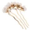 image:imageBeaupretty Jade Flower Hair Pin Chinese Hair Stick Jade Hairpin Retro Chignon Pin Traditional Classical Flower Hair Chopstick Hair Styling Accessories for Women Girls GreenWhite