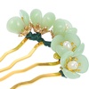 image:imageBeaupretty Jade Flower Hair Pin Chinese Hair Stick Jade Hairpin Retro Chignon Pin Traditional Classical Flower Hair Chopstick Hair Styling Accessories for Women Girls GreenGreen