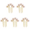 image:imageBeaupretty Jade Flower Hair Pin Chinese Hair Stick Jade Hairpin Retro Chignon Pin Traditional Classical Flower Hair Chopstick Hair Styling Accessories for Women Girls GreenWhite