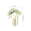 image:imageBeaupretty Jade Flower Hair Pin Chinese Hair Stick Jade Hairpin Retro Chignon Pin Traditional Classical Flower Hair Chopstick Hair Styling Accessories for Women Girls GreenGreen