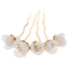 image:imageBeaupretty Jade Flower Hair Pin Chinese Hair Stick Jade Hairpin Retro Chignon Pin Traditional Classical Flower Hair Chopstick Hair Styling Accessories for Women Girls GreenWhite