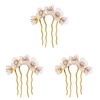 image:imageBeaupretty Jade Flower Hair Pin Chinese Hair Stick Jade Hairpin Retro Chignon Pin Traditional Classical Flower Hair Chopstick Hair Styling Accessories for Women Girls GreenWhite