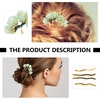 image:imageBeaupretty Jade Flower Hair Pin Chinese Hair Stick Jade Hairpin Retro Chignon Pin Traditional Classical Flower Hair Chopstick Hair Styling Accessories for Women Girls GreenGreen