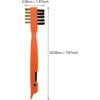image:imageBeaupretty Kitchen Cleaning Brush for Degreasing Stovetop Scrub Brush with Pick Needle for Gas Hole Unclogging Heavy Duty Crevice Cleaner for Burners Ovens Grills and GroutOrange