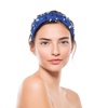 image:imageBeaupretty Knotted Wide Headband Rhinestone Pearl Headband Fashionable Baseball Head Band Knot Wide for Women GirlsBlueBlue