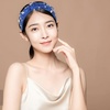 image:imageBeaupretty Knotted Wide Headband Rhinestone Pearl Headband Fashionable Baseball Head Band Knot Wide for Women GirlsBlueBlue