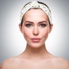 image:imageBeaupretty Knotted Wide Headband Rhinestone Pearl Headband Fashionable Baseball Head Band Knot Wide for Women GirlsBlueWhite