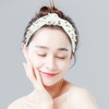 image:imageBeaupretty Knotted Wide Headband Rhinestone Pearl Headband Fashionable Baseball Head Band Knot Wide for Women GirlsBlueWhite