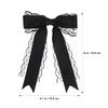 image:imageBeaupretty Lace Hair Bows for Women 4Pcs Large Bow Hair Clips with Long Tails Elegant Accessories for Wedding Party Daily Styling