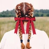 image:imageBeaupretty Lace Hair Bows for Women 4Pcs Large Bow Hair Clips with Long Tails Elegant Accessories for Wedding Party Daily Styling
