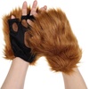 image:imageBeaupretty Lion Cosplay Costume Set Lion Plush RolePlaying Accessories Gloves Ears Headband Tail Kit for Women Men Adults Brown