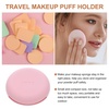 image:imageBeaupretty Makeup Puff Case Travel Silicone Puff Holder Portable Face Container for Women Girls BlackPink