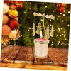 image:imageBeaupretty Metal Rotating Candle Holder with Carousel Candles Christmas Candle Holder Tea Light Holder Carousel Charms for Xmas Wedding Desktop Fireplace DecorGolden 2