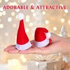 image:imageBeaupretty Mini Santa Hat Hair Clips Christmas Hat Hairpin Santa Clips Christmas Barrettes Xmas Hair Clips for Winter Plush