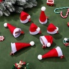 image:imageBeaupretty Mini Santa Hat Hair Clips Christmas Hat Hairpin Santa Clips Christmas Barrettes Xmas Hair Clips for Winter Plush