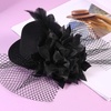 image:imageBeaupretty Mini Top Hat Hair Clip Fascinator Headband Small Hat Black Veil Hair Clip Headdress for Halloween Tea Party Tea Party s