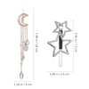 image:imageBeaupretty Moon Star Hair Clips Rhinestone Barrettes with Long Tassel Hairpins for Women Girls 4 Pieces Silver Gold Hair Accessories for Parties Weddings Daily Use