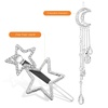 image:imageBeaupretty Moon Star Hair Clips Rhinestone Barrettes with Long Tassel Hairpins for Women Girls 4 Pieces Silver Gold Hair Accessories for Parties Weddings Daily Use