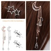 image:imageBeaupretty Moon Star Hair Clips Rhinestone Barrettes with Long Tassel Hairpins for Women Girls 4 Pieces Silver Gold Hair Accessories for Parties Weddings Daily Use