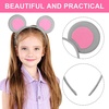 image:imageBeaupretty Mouse Ears Headband 6pcs Mouse Costume Accessory Rat Ears Headband Kids Gray Cartoon Animal Headwear Cosplay Party Photo Props