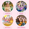 image:imageBeaupretty Mouse Ears Headband 6pcs Mouse Costume Accessory Rat Ears Headband Kids Gray Cartoon Animal Headwear Cosplay Party Photo Props