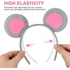 image:imageBeaupretty Mouse Ears Headband 6pcs Mouse Costume Accessory Rat Ears Headband Kids Gray Cartoon Animal Headwear Cosplay Party Photo Props