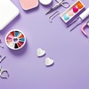image:imageBeaupretty Nail Color Display Stand 100Pcs DoubleSided Nail Polish Charts for Salon Manicure Creative Art Beads Organizer Color Display for Faster Shade SelectionTransparent Heartshaped