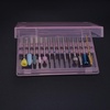 image:imageBeaupretty Nail Drill Bits Organizer Box 4 Pieces Compact Storage Case with 14 Holes for Polishing Grinding Heads Manicure Tool Holder 393X295X051In
