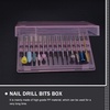 image:imageBeaupretty Nail Drill Bits Organizer Box 4 Pieces Compact Storage Case with 14 Holes for Polishing Grinding Heads Manicure Tool Holder 393X295X051In