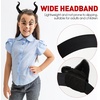 image:imageBeaupretty Ox Horn Headband Halloween Animal Horn Headband Costume Horns Devil Horns Black Horns Halloween Costume Headwear Party Dress Up Favors