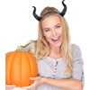 image:imageBeaupretty Ox Horn Headband Halloween Animal Horn Headband Costume Horns Devil Horns Black Horns Halloween Costume Headwear Party Dress Up Favors