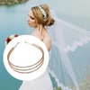 image:imageBeaupretty Pearl Headbands Rhinestone Headband Crystal Hairbands Jewelry Wedding Bridal Headbands Metal Headdress for Girls Women Teens Golden Womens Hair Accessories