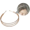 image:imageBeaupretty Pearl Headbands Rhinestone Headband Crystal Hairbands Jewelry Wedding Bridal Headbands Metal Headdress for Girls Women Teens Golden Womens Hair Accessories