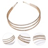 image:imageBeaupretty Pearl Headbands Rhinestone Headband Crystal Hairbands Jewelry Wedding Bridal Headbands Metal Headdress for Girls Women Teens Golden Womens Hair Accessories