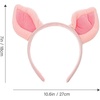 image:imageBeaupretty Pig Ear Headpiece Halloween Animal Cosplay Headwear Plush Animal Headband for Women Girls Wash Face Pink