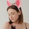 image:imageBeaupretty Pig Ear Headpiece Halloween Animal Cosplay Headwear Plush Animal Headband for Women Girls Wash Face Pink