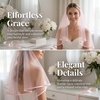 image:imageBeaupretty Pink Veil 2 Tier Center Cascade Wedding Veil Bridal Bridal Wedding with Comb Party Photo Shot Short Double Layer Halloween