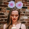 image:imageBeaupretty Pom Pom Headband Tinsel Fluffy Ball Hairband Head Boppers Headband Ponytail Party Headwear PinkPink