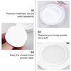 image:imageBeaupretty Portable Loose Powder Box with Puff Compact Empty Powder Case 295In Travel Cosmetic Container Lightweight Refillable Makeup AccessoryPink