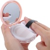 image:imageBeaupretty Portable Loose Powder Box with Puff Compact Empty Powder Case 295In Travel Cosmetic Container Lightweight Refillable Makeup AccessoryPink