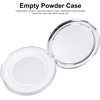 image:imageBeaupretty Portable Loose Powder Box with Puff Compact Empty Powder Case 295In Travel Cosmetic Container Lightweight Refillable Makeup AccessorySilver