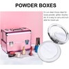 image:imageBeaupretty Portable Loose Powder Box with Puff Compact Empty Powder Case 295In Travel Cosmetic Container Lightweight Refillable Makeup AccessorySilver