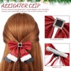 image:imageBeaupretty Red Hair Bow 2PCS Christmas Hair Bow Xmas Bow Hair Clip Christmas Barrettes Holiday Hairpins Hair Accessories
