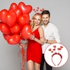 image:imageBeaupretty Red Love Heart Headband Valentines Day Hair Hoop Tinsel Hair Loop Hair Clasp Hair Band Hair Accessories for Girl Women Wedding present Decor Red