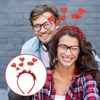image:imageBeaupretty Red Love Heart Headband Valentines Day Hair Hoop Tinsel Hair Loop Hair Clasp Hair Band Hair Accessories for Girl Women Wedding present Decor Red