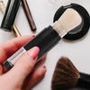 image:imageBeaupretty Refillable Travel Makeup Brush with Press Dispense Bottle  Soft Bristles Foundation and Blush Brush for Even Coverage Portable Cosmetic ToolBeige