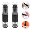 image:imageBeaupretty Refillable Travel Makeup Brush with Press Dispense Bottle  Soft Bristles Foundation and Blush Brush for Even Coverage Portable Cosmetic ToolBlack