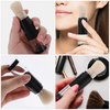 image:imageBeaupretty Refillable Travel Makeup Brush with Press Dispense Bottle  Soft Bristles Foundation and Blush Brush for Even Coverage Portable Cosmetic ToolBeige